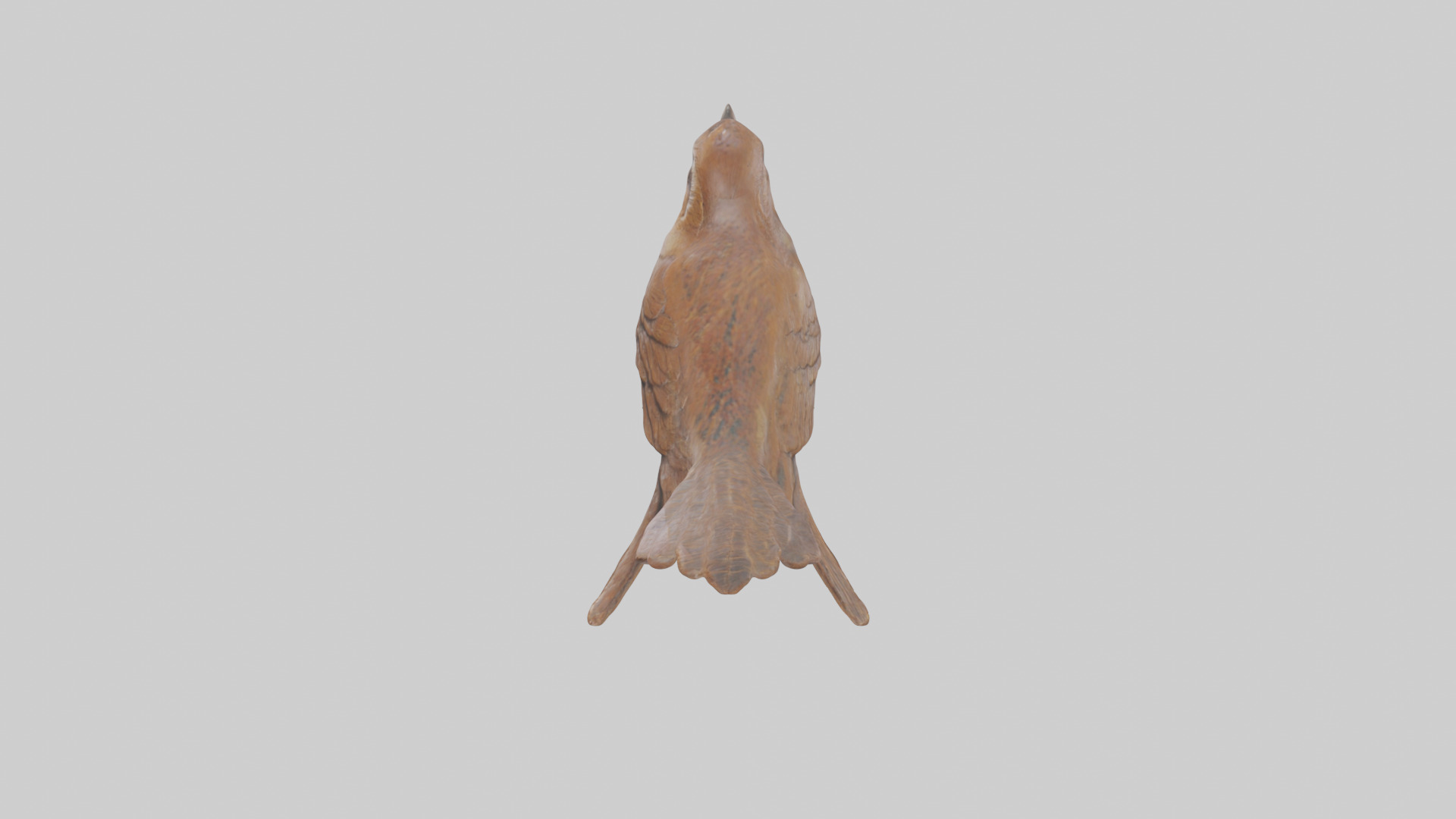 Eurasian Wren statue model Low-poly 3D model_15