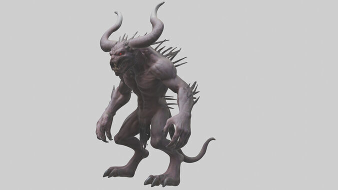 Evil beast model Low-poly 3D model