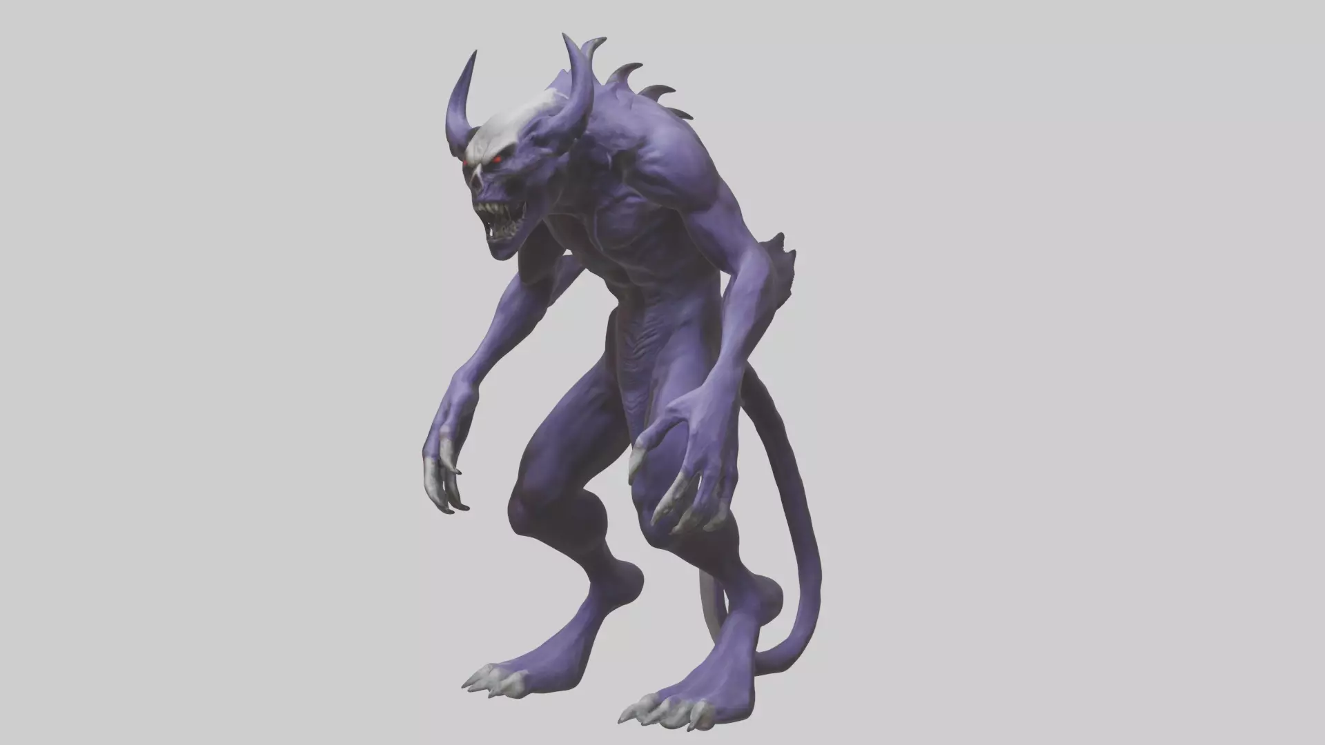 Evil shapeshifter model Low-poly 3D model_0