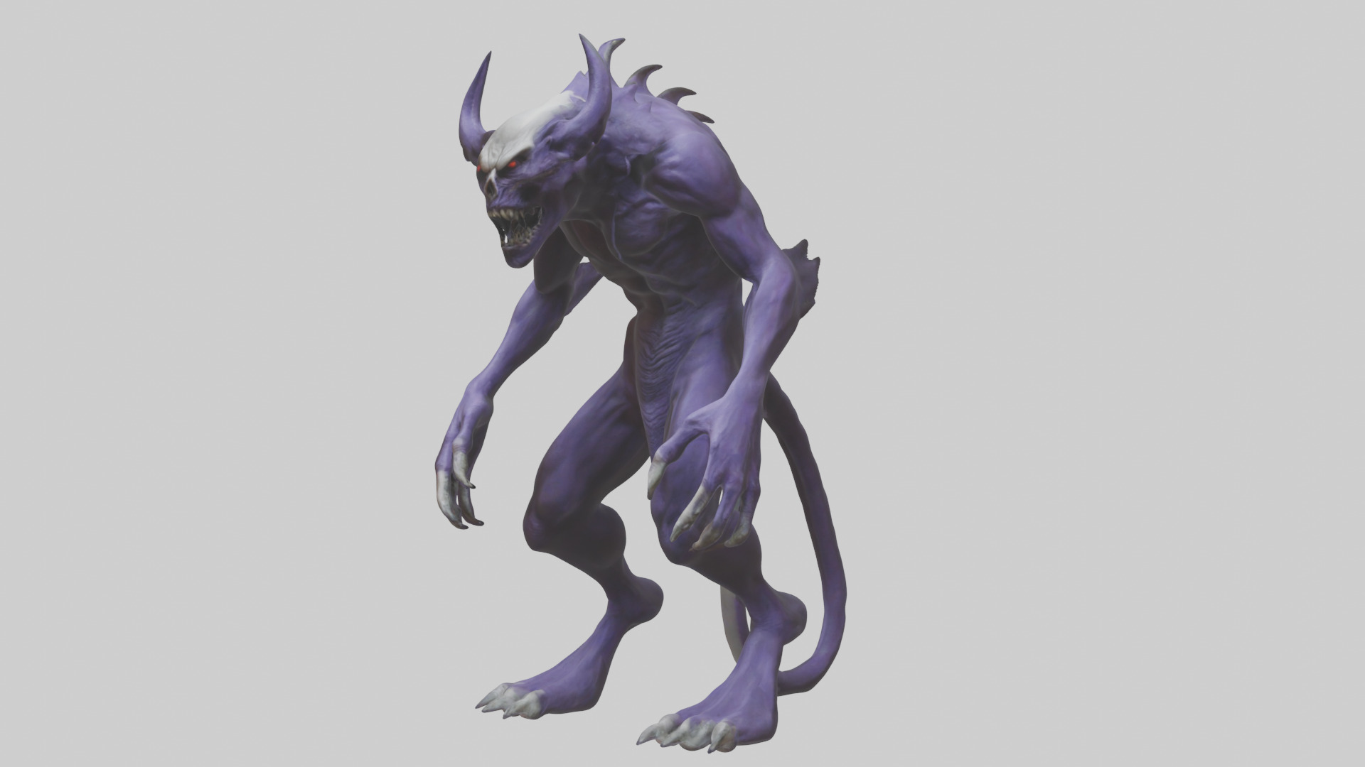 Evil shapeshifter model Low-poly 3D model_11