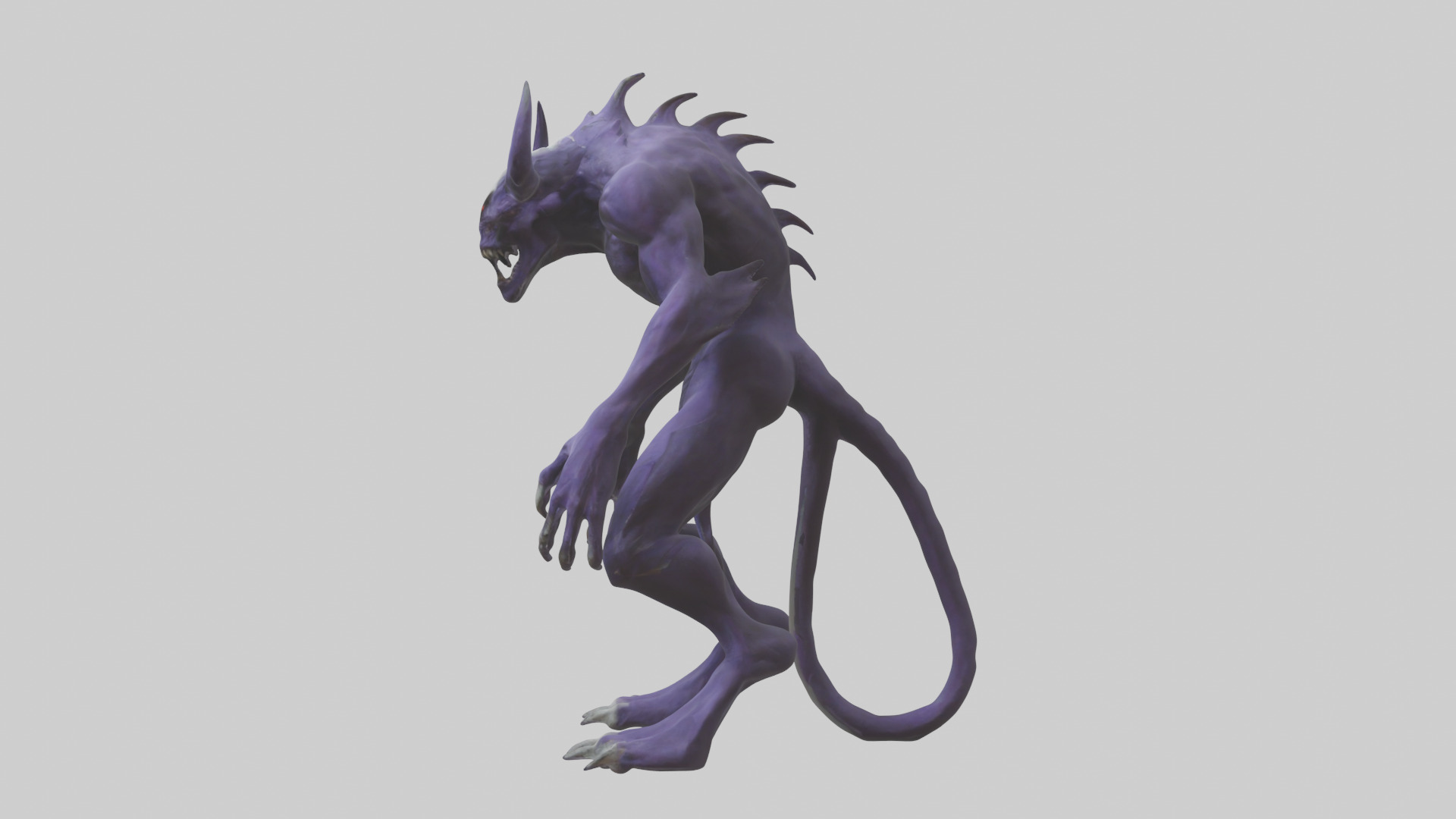 Evil shapeshifter model Low-poly 3D model_22