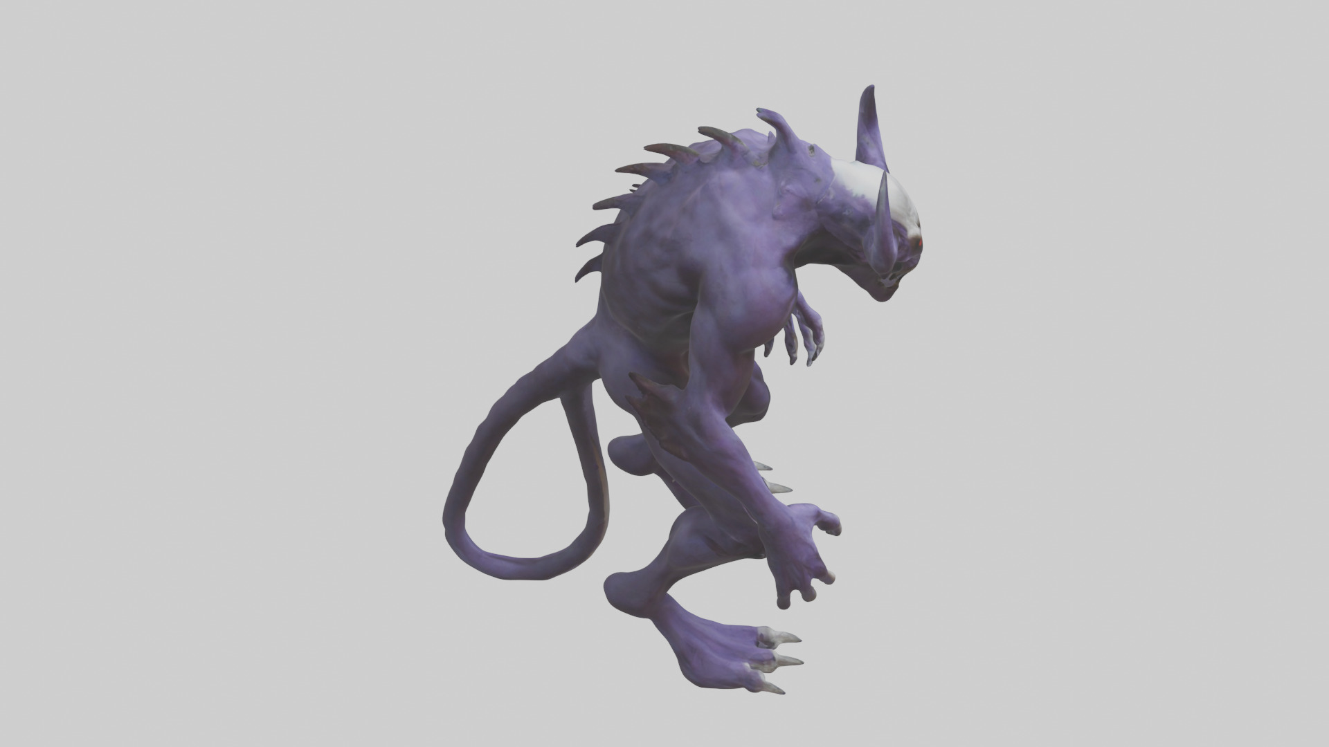 Evil shapeshifter model Low-poly 3D model_28