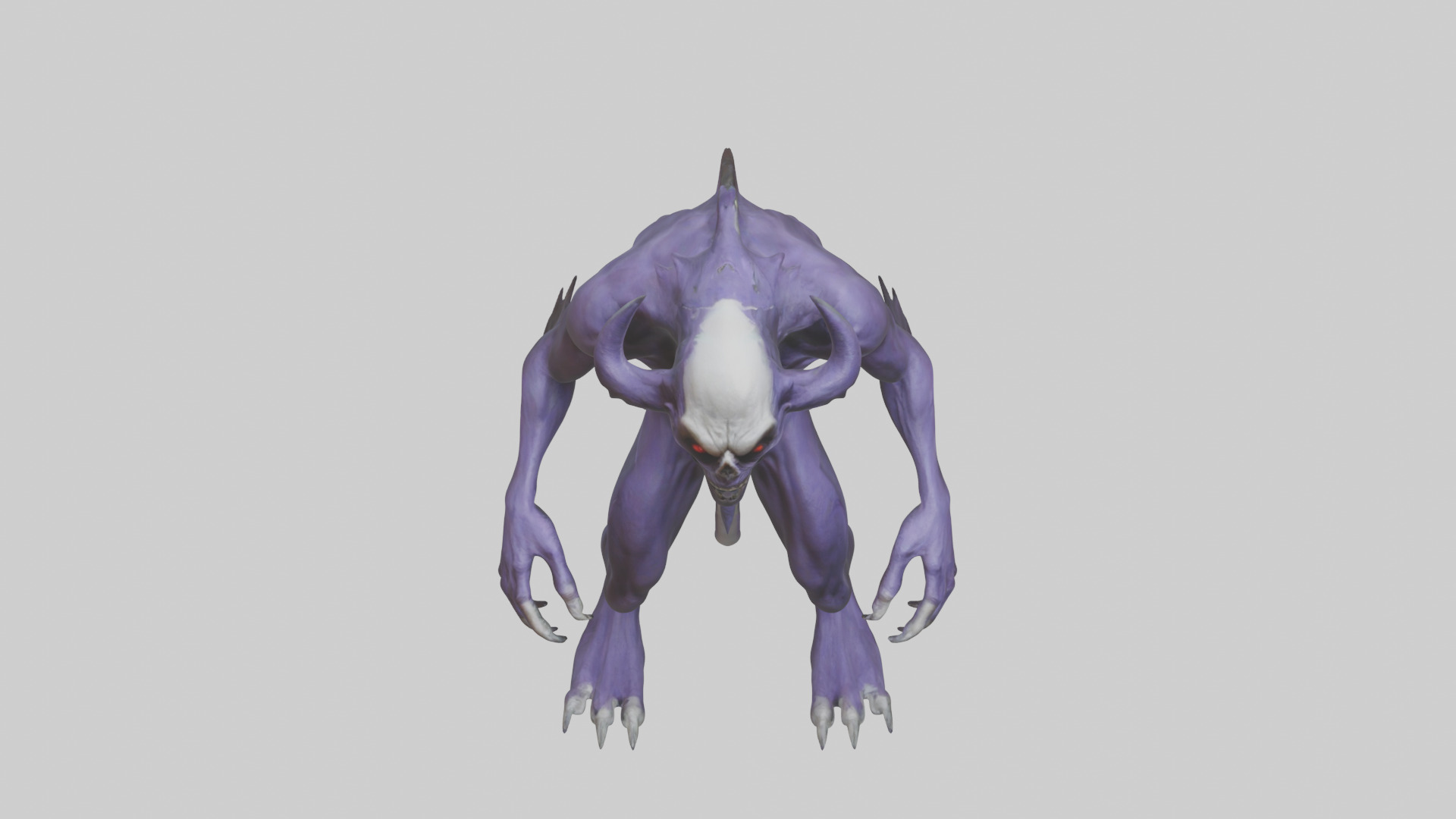 Evil shapeshifter model Low-poly 3D model_26
