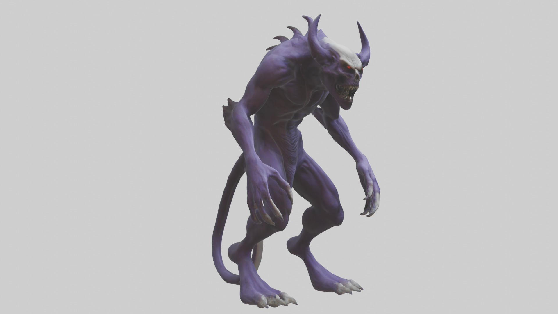 Evil shapeshifter model Low-poly 3D model_8