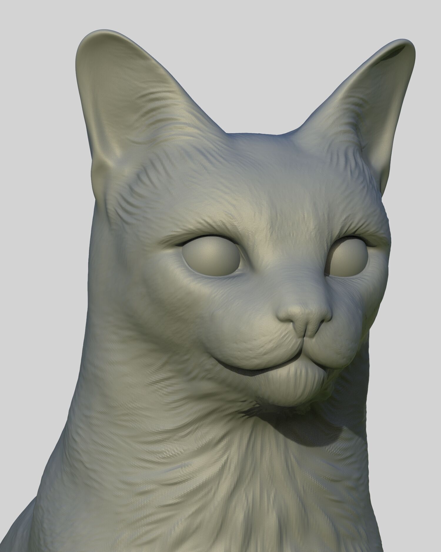 Gato sentado 3D print model_3