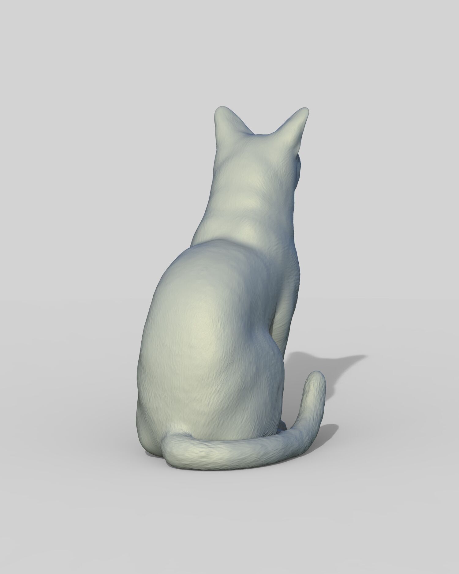 Gato sentado 3D print model_9