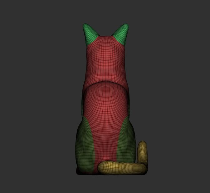 Gato sentado 3D print model_14