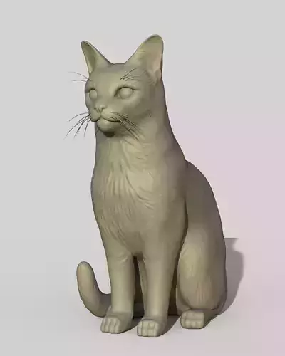Gato sentado 3D print model