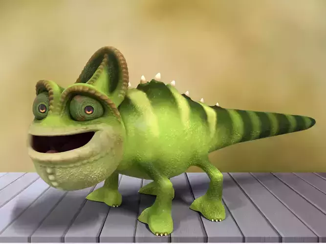 Chameleon Toon Rigged