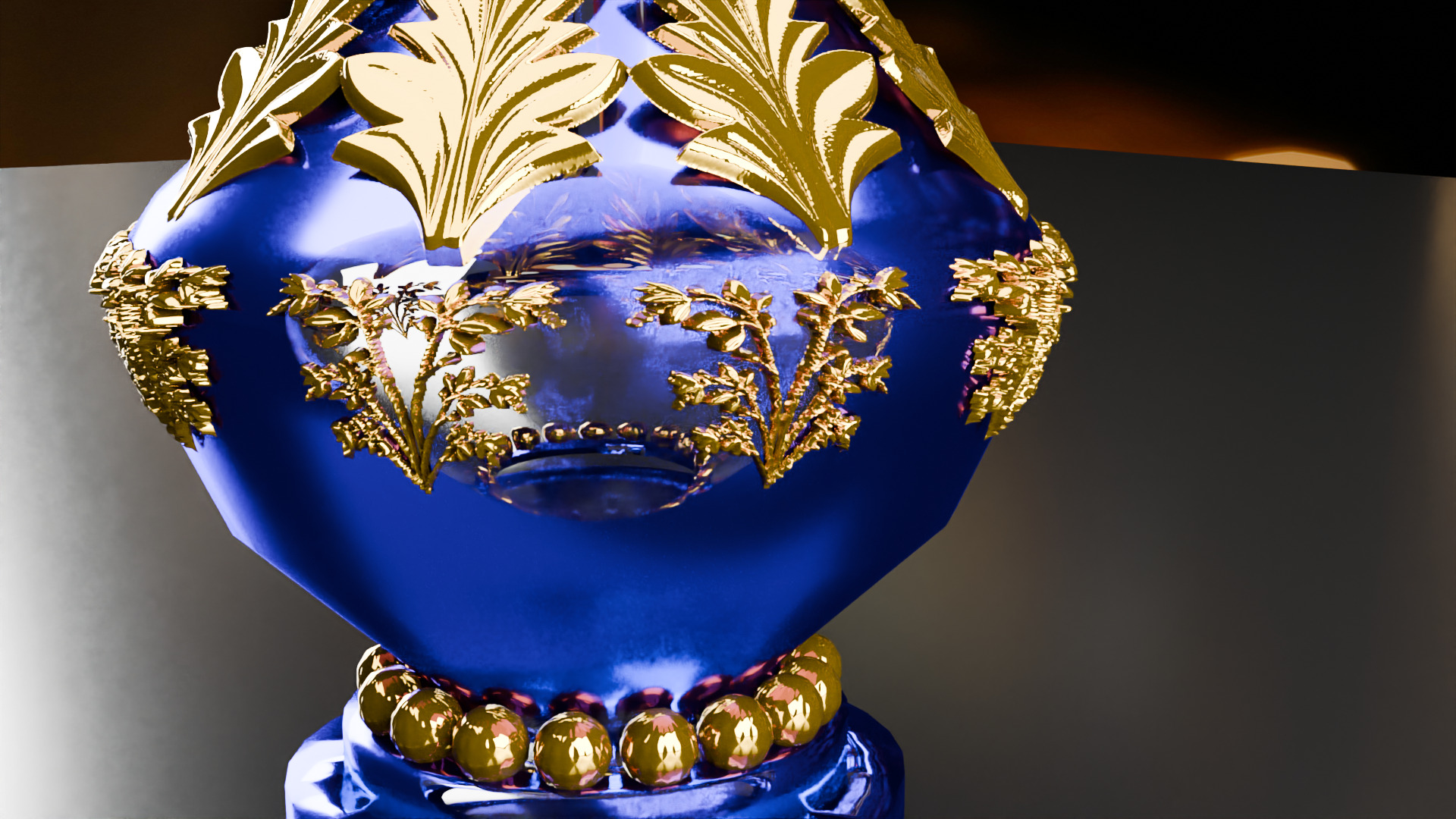 Blue Perfume In Glass Bottles 3D model_14