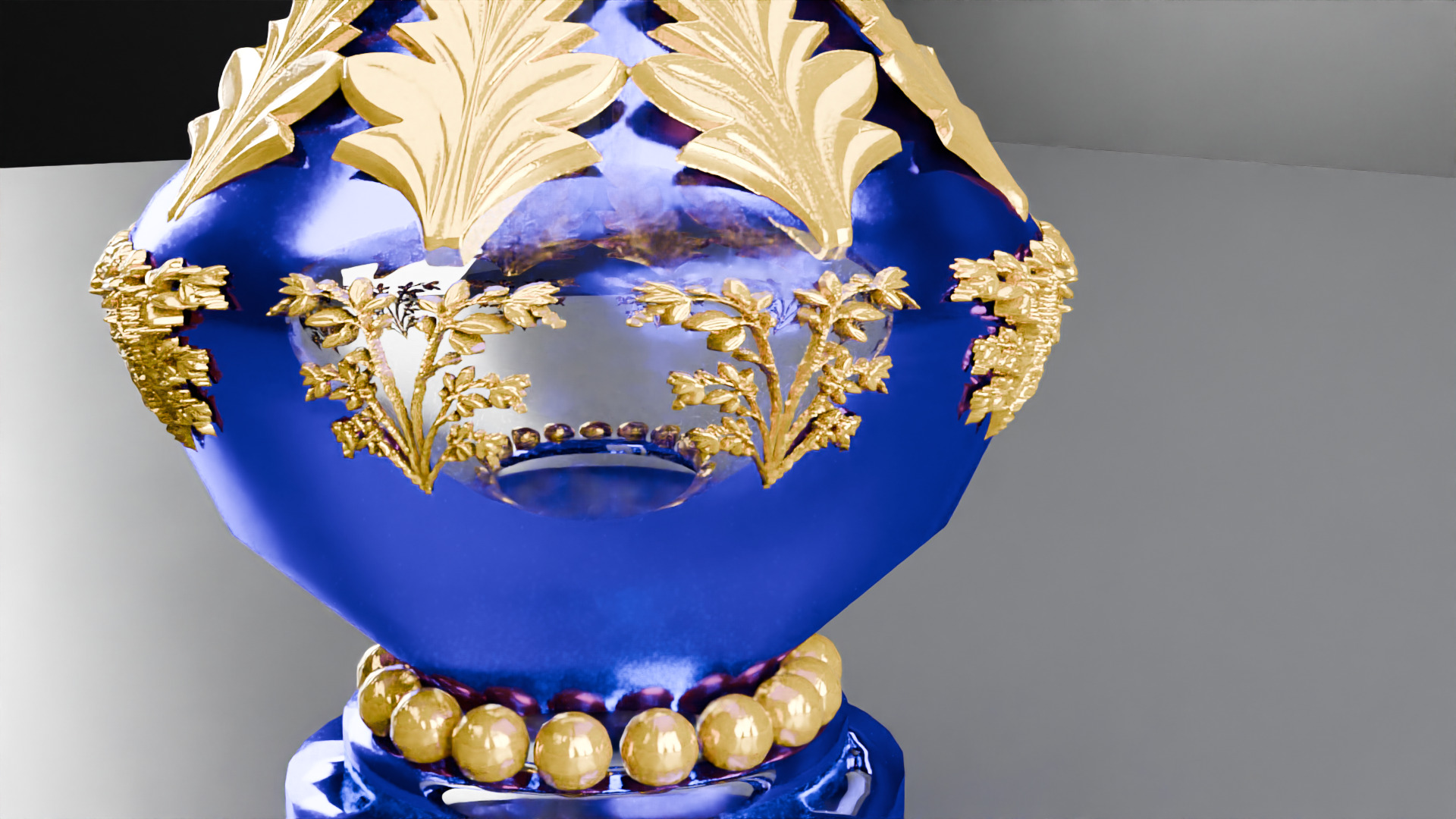 Blue Perfume In Glass Bottles 3D model_8