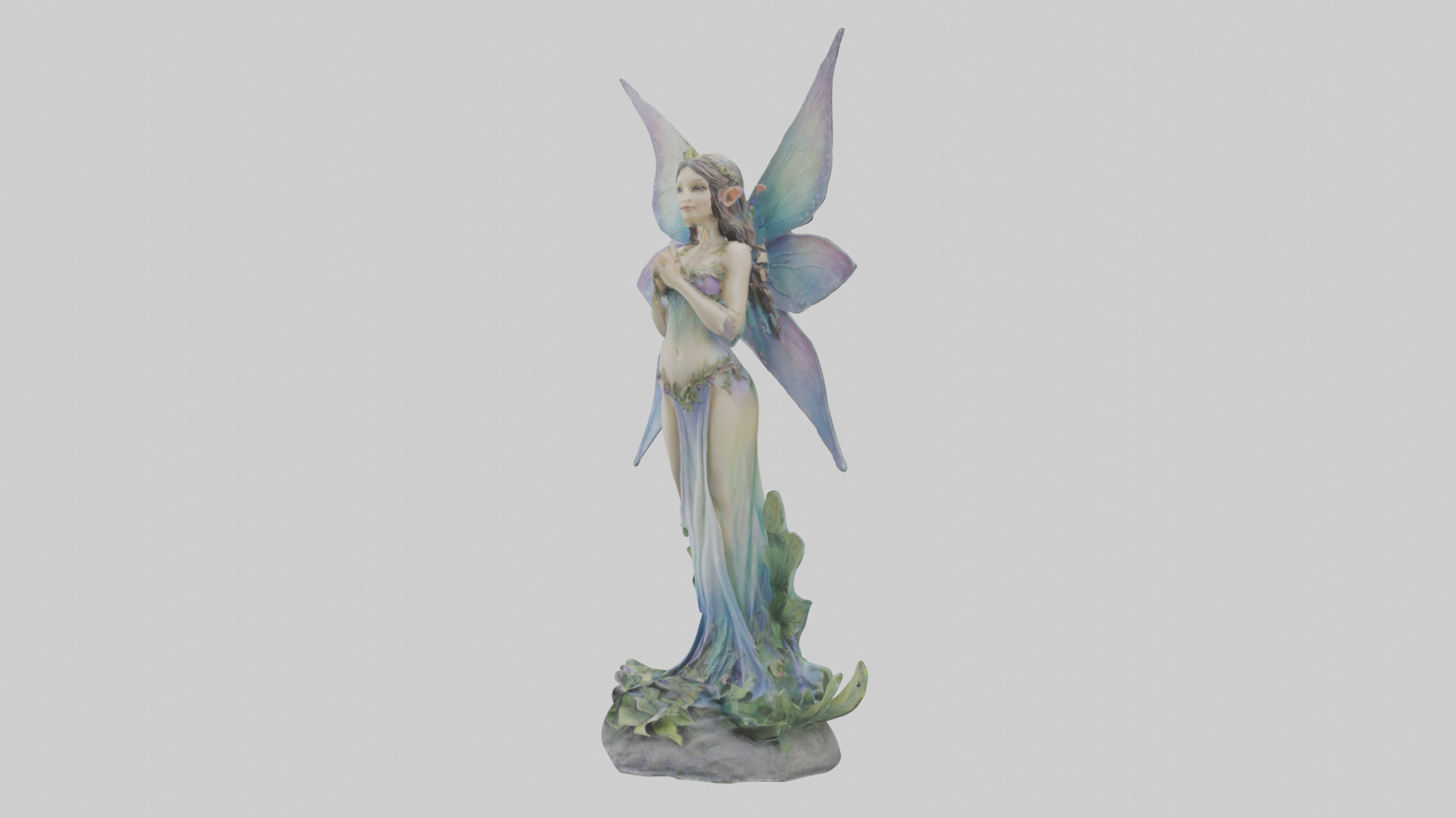 Faerie Princess statue model Low-poly 3D model_13