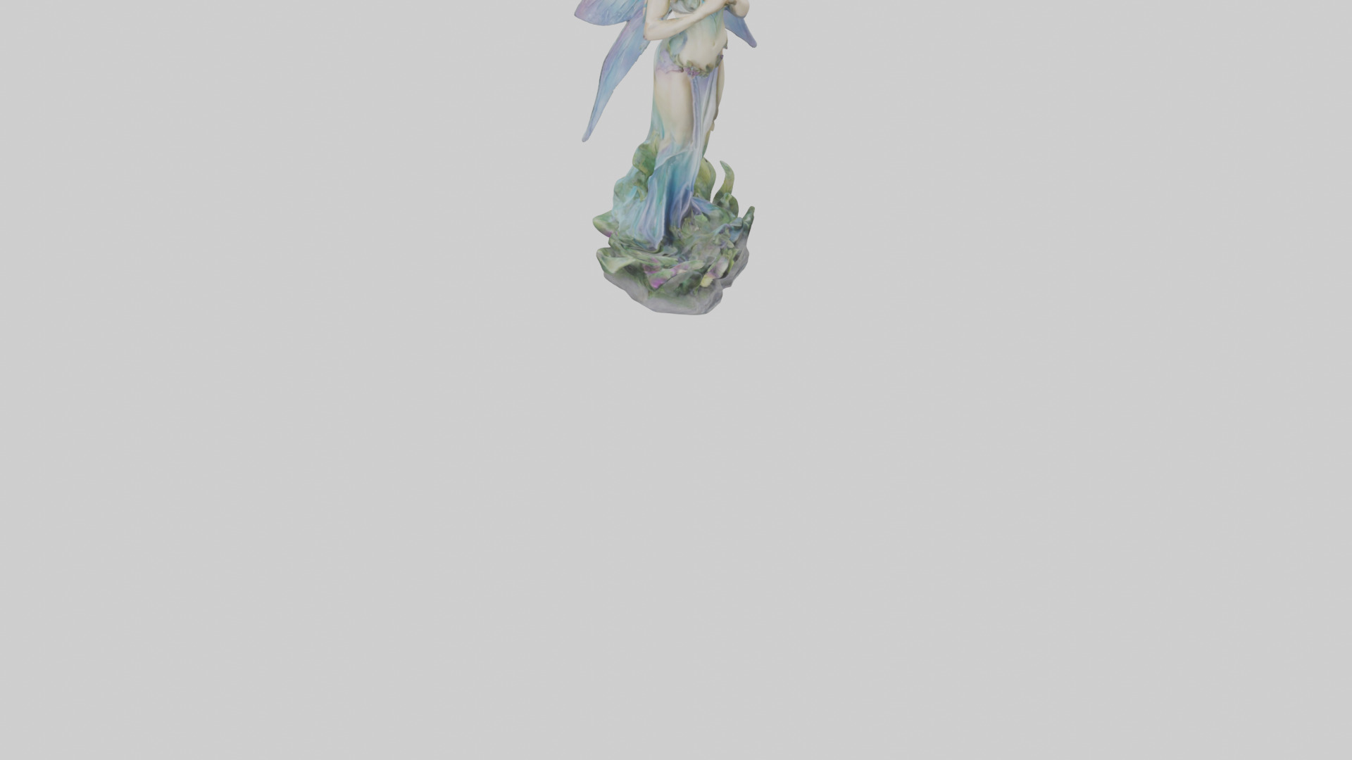 Faerie Princess statue model Low-poly 3D model_8