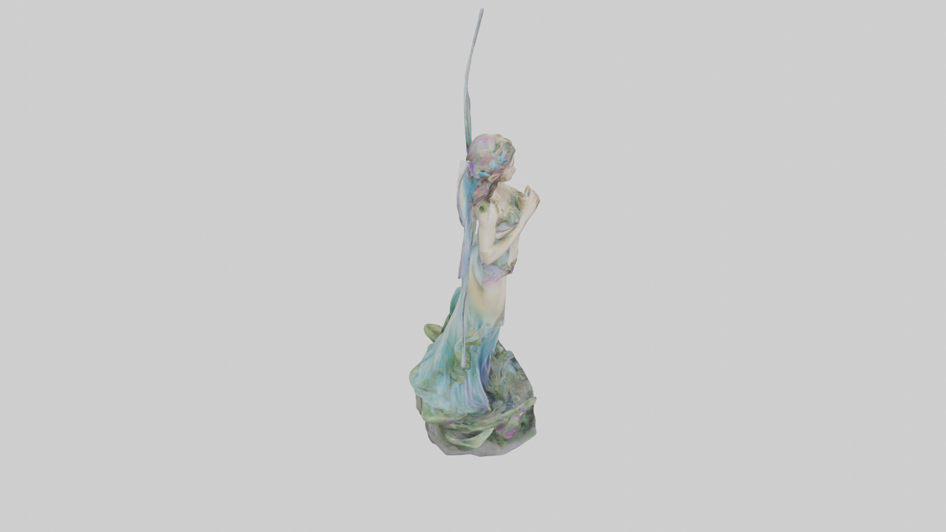 Faerie Princess statue model Low-poly 3D model_28
