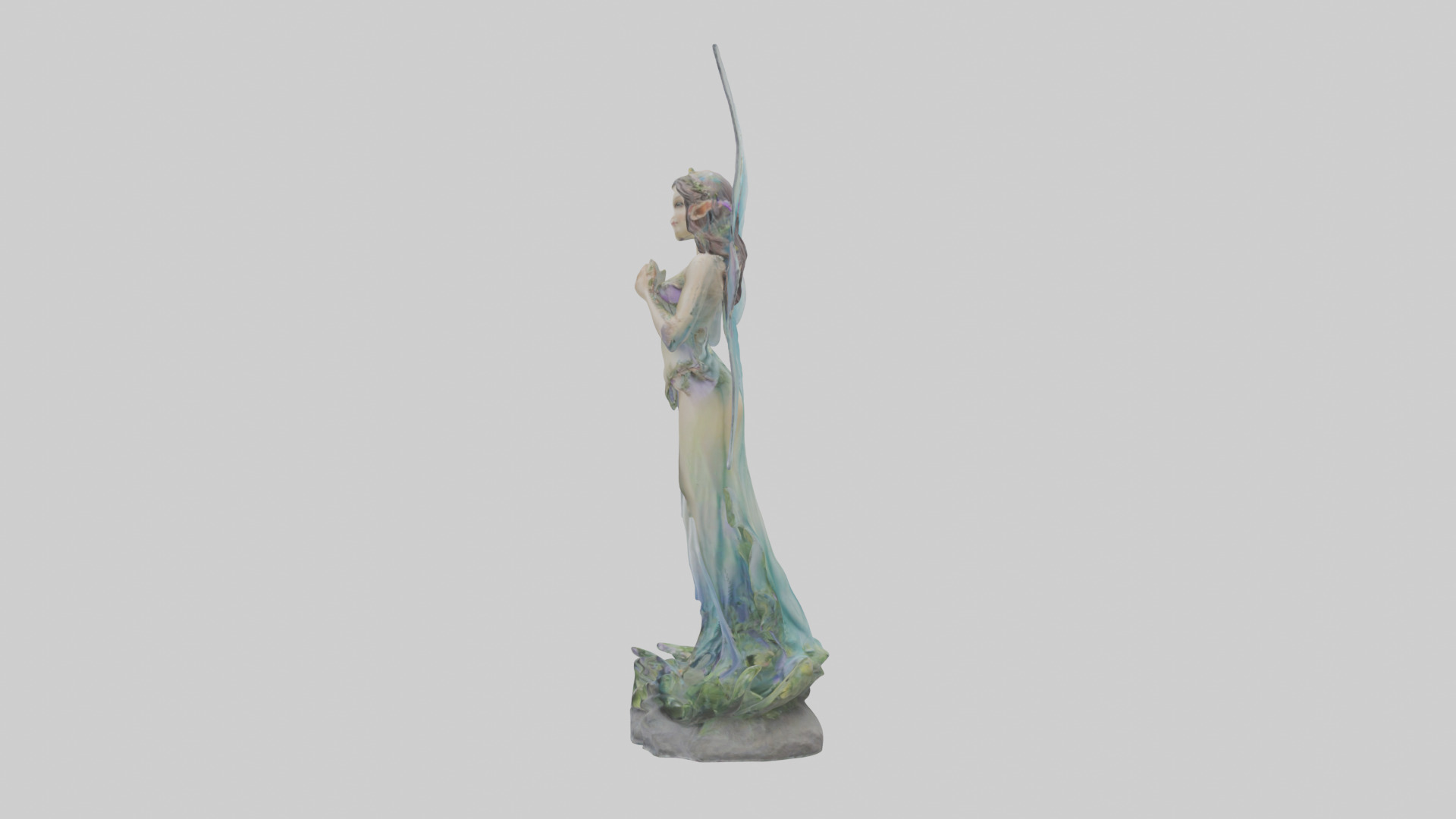Faerie Princess statue model Low-poly 3D model_22