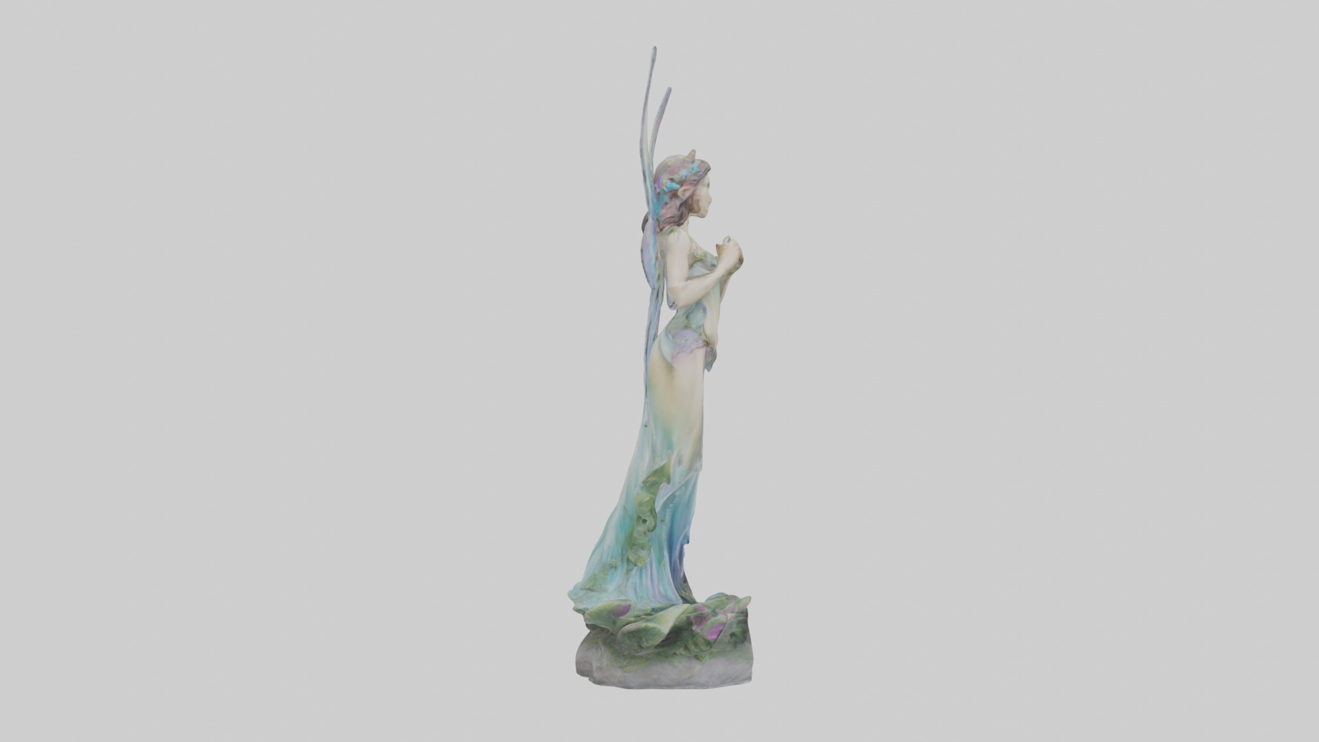Faerie Princess statue model Low-poly 3D model_23