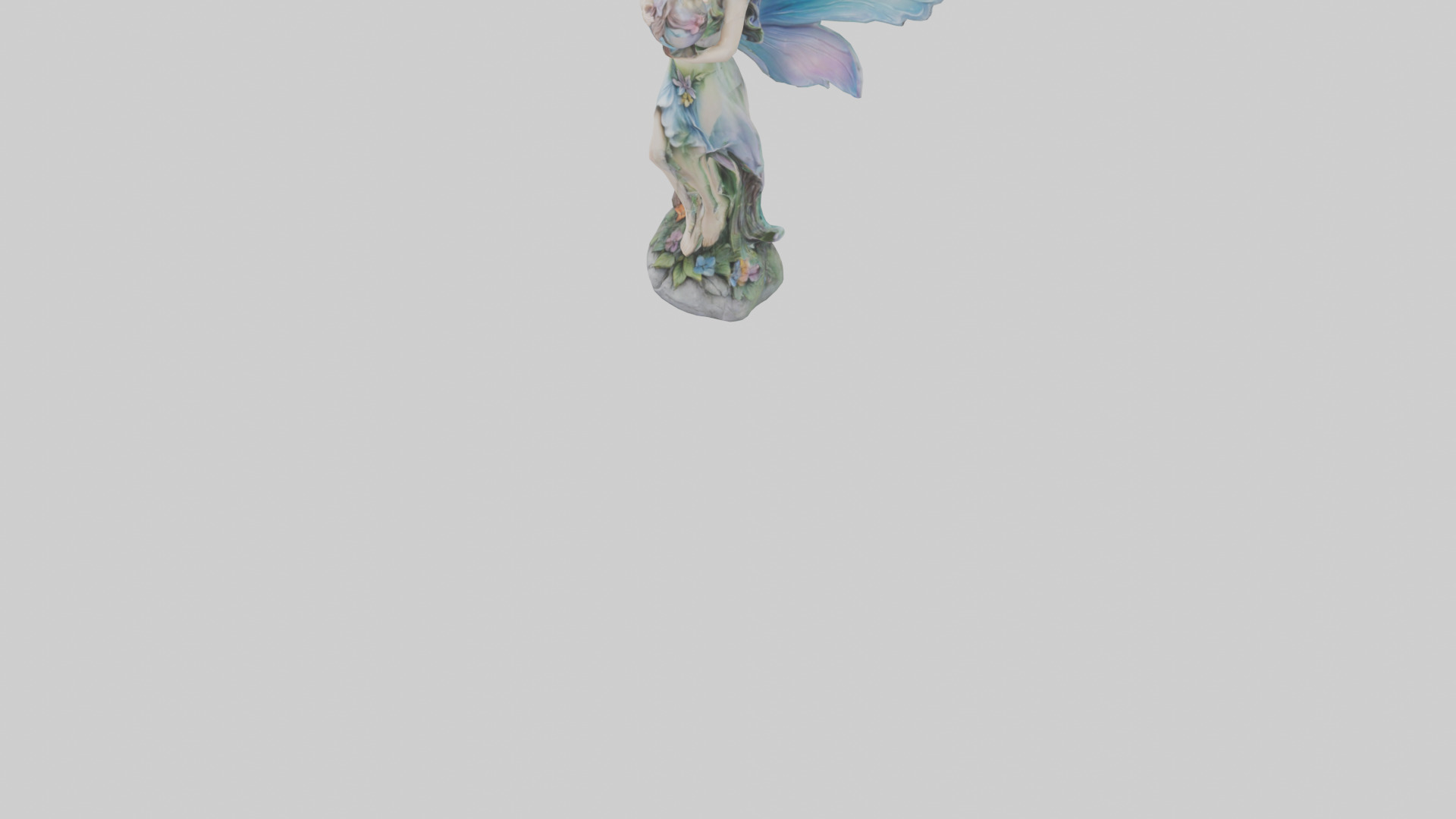 Fairy Enchantment statue model Low-poly 3D model_7