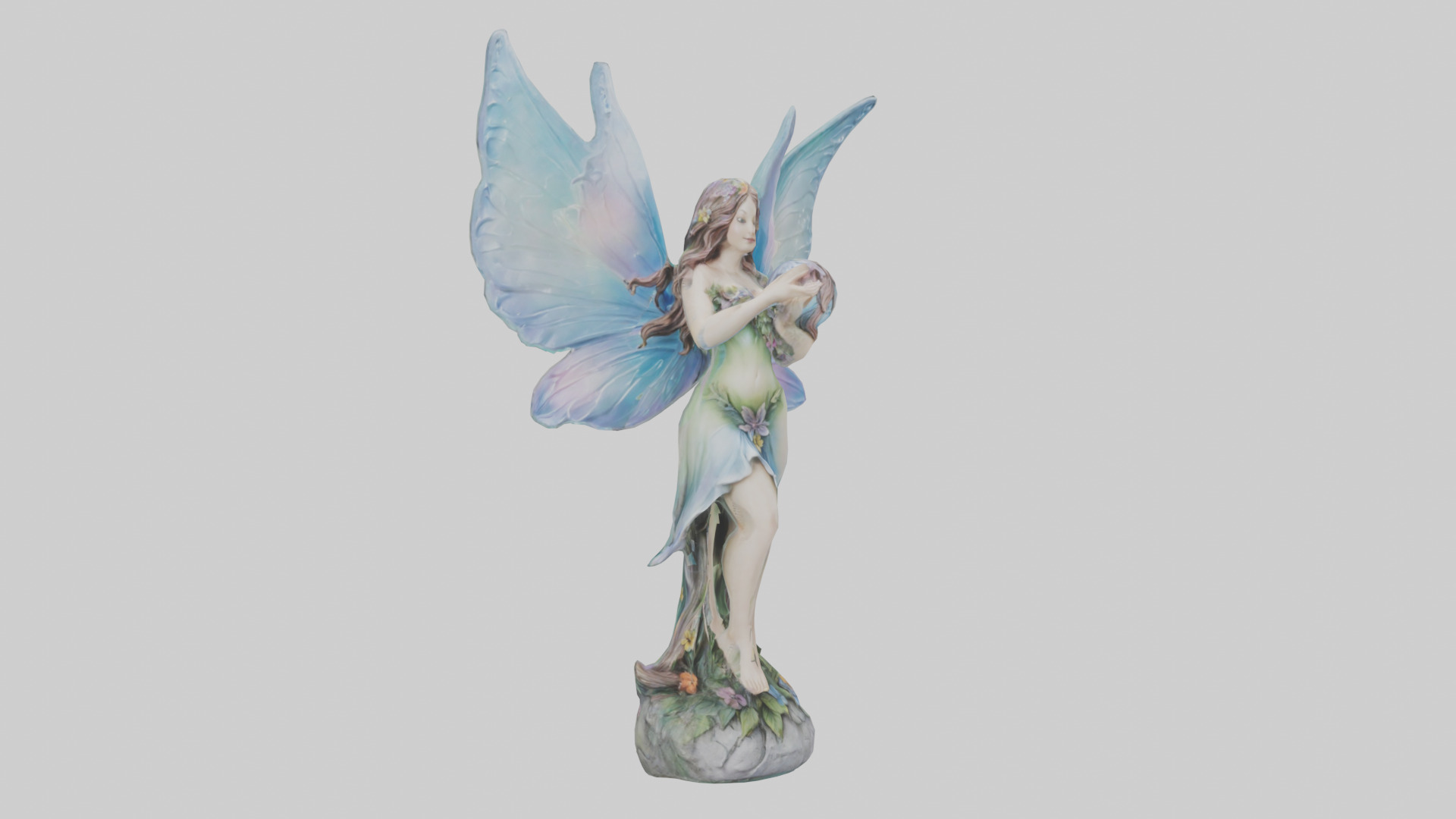 Fairy Enchantment statue model Low-poly 3D model_9