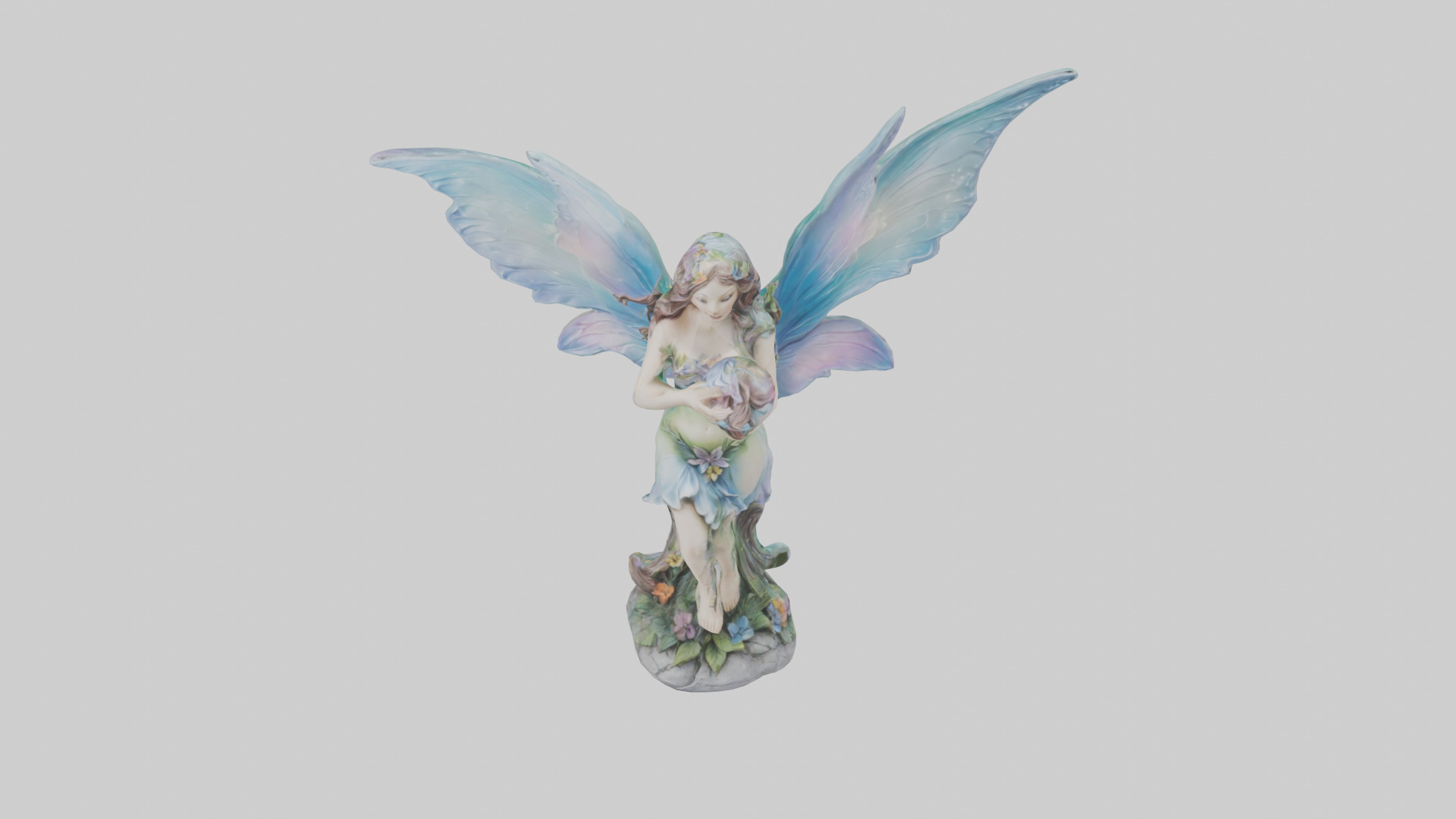 Fairy Enchantment statue model Low-poly 3D model_16