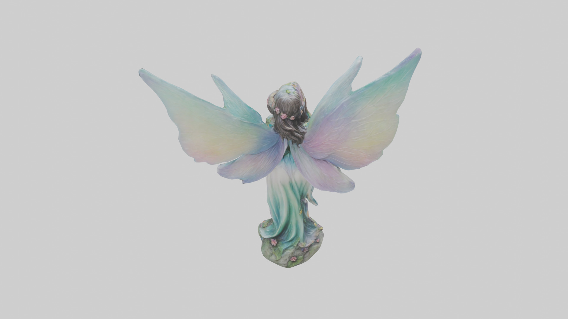 Fairy Enchantment statue model Low-poly 3D model_15