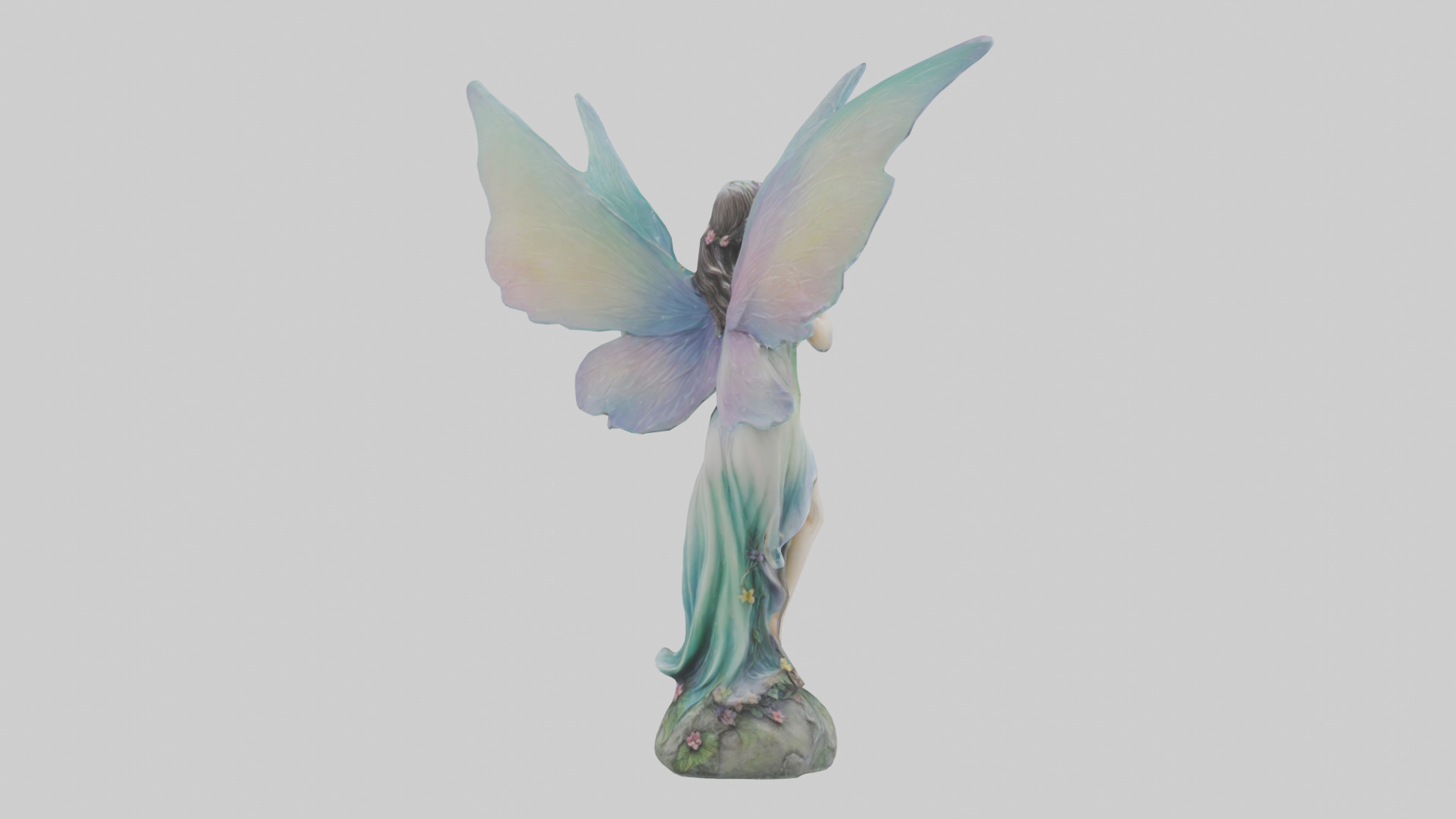 Fairy Enchantment statue model Low-poly 3D model_4