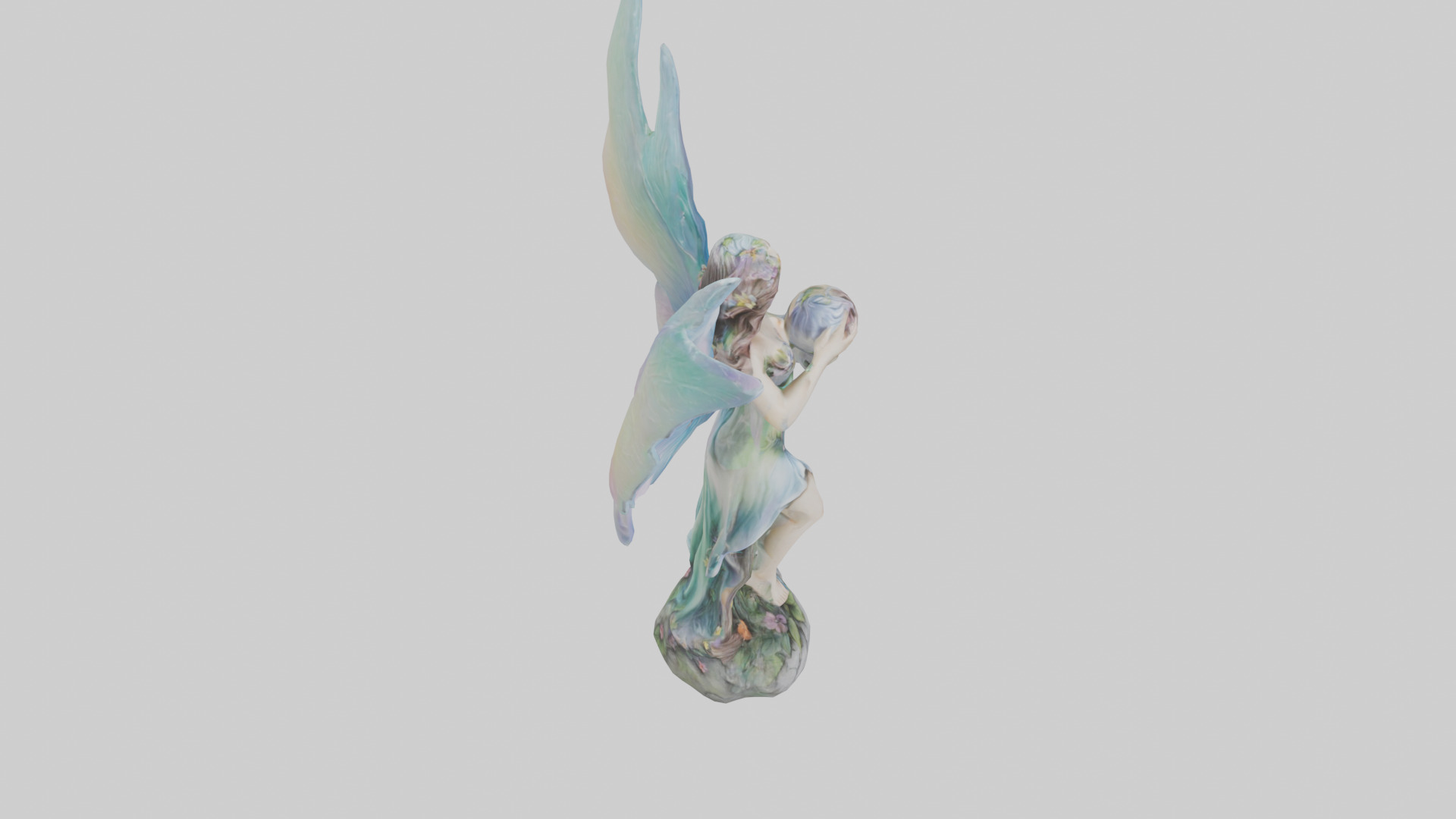 Fairy Enchantment statue model Low-poly 3D model_18