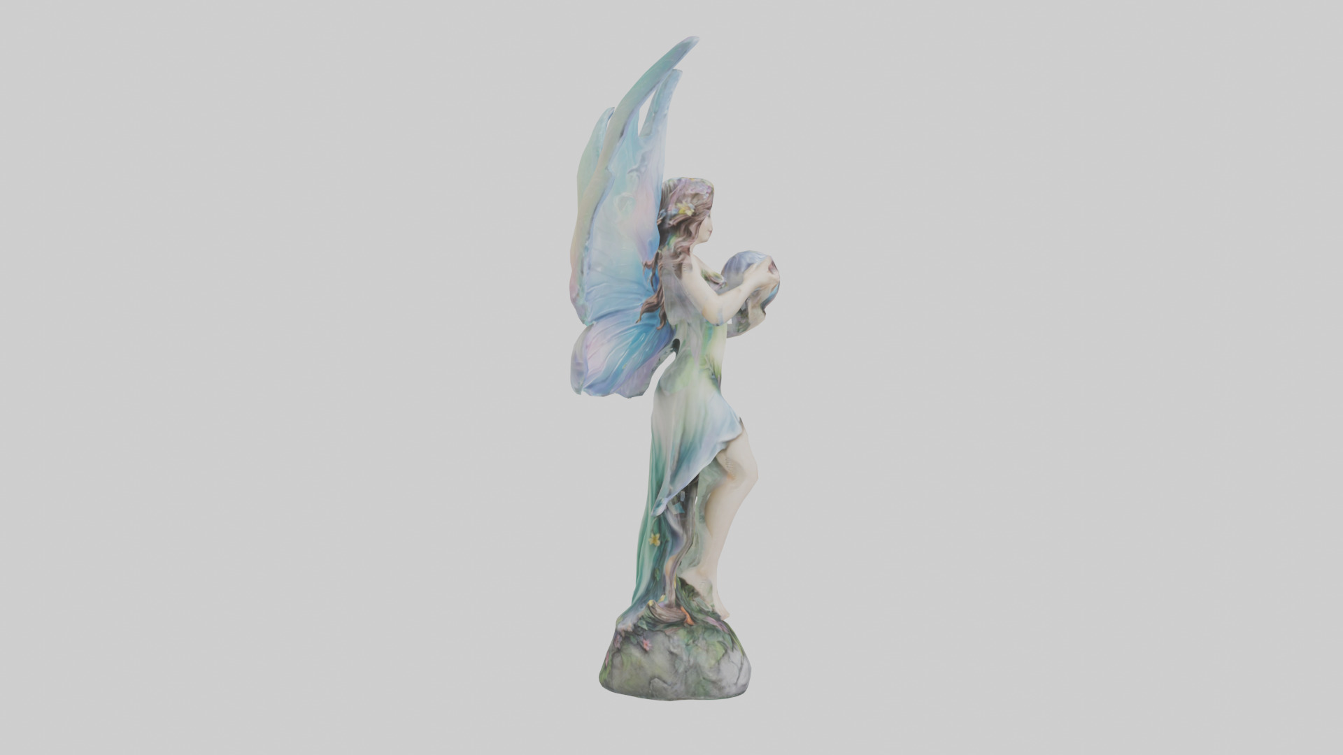 Fairy Enchantment statue model Low-poly 3D model_13
