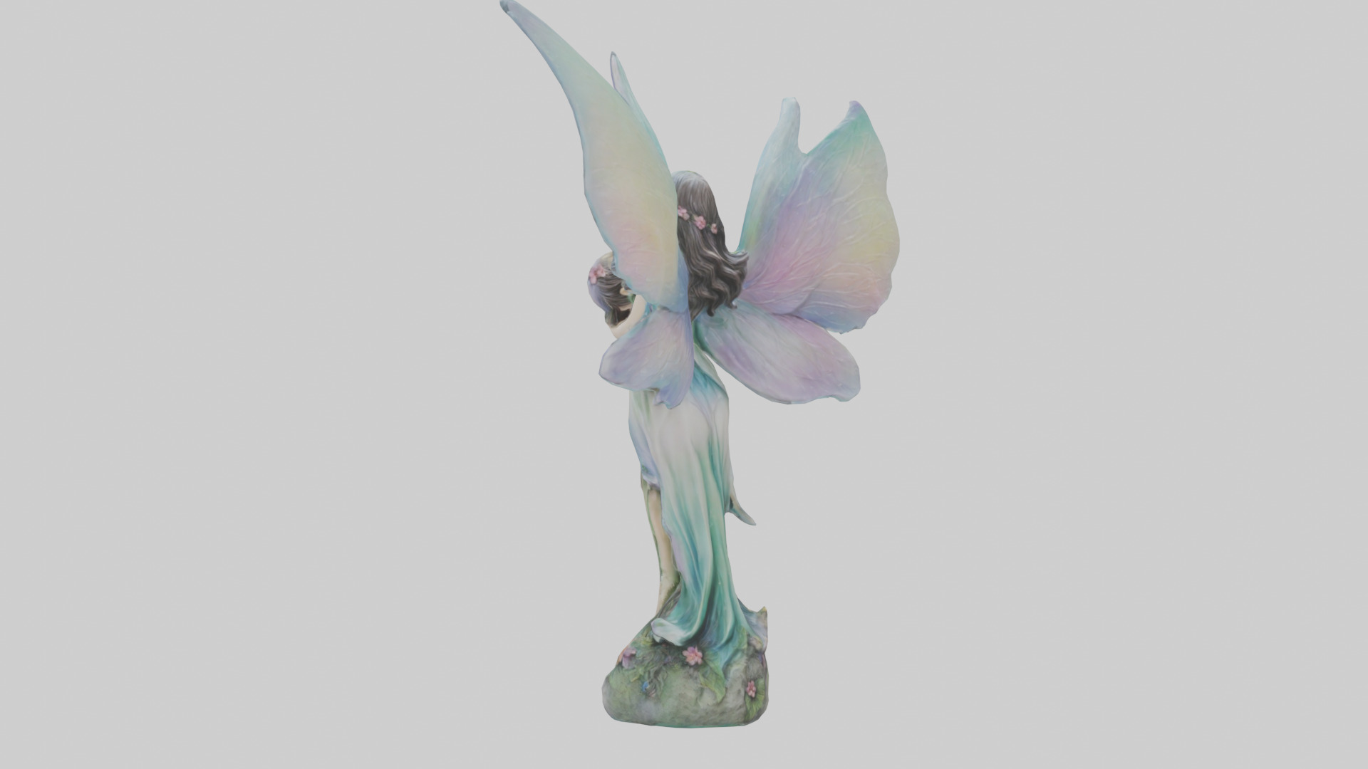 Fairy Enchantment statue model Low-poly 3D model_3