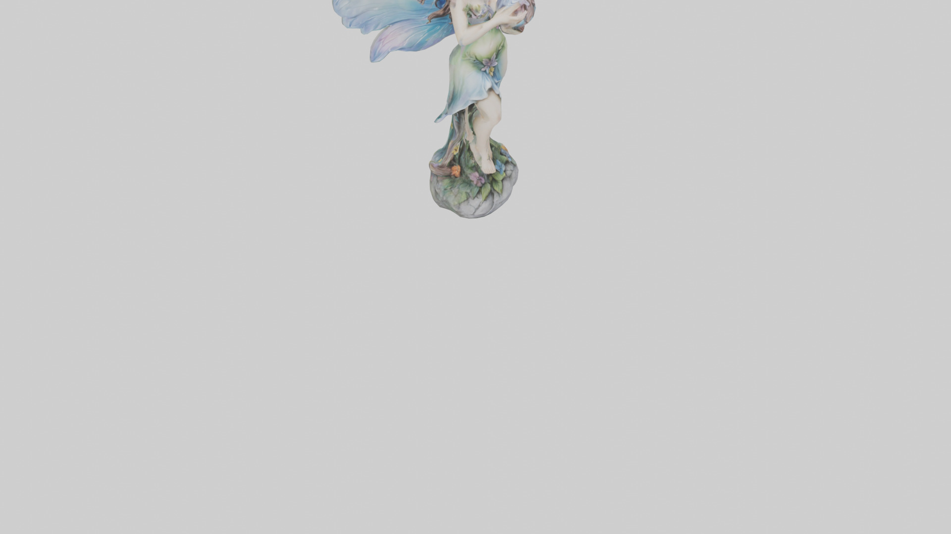 Fairy Enchantment statue model Low-poly 3D model_8