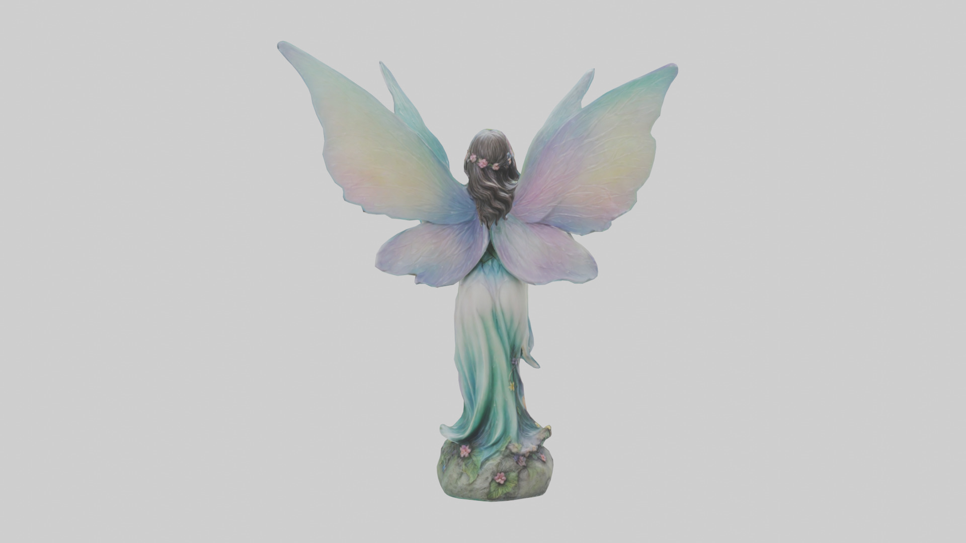 Fairy Enchantment statue model Low-poly 3D model_2