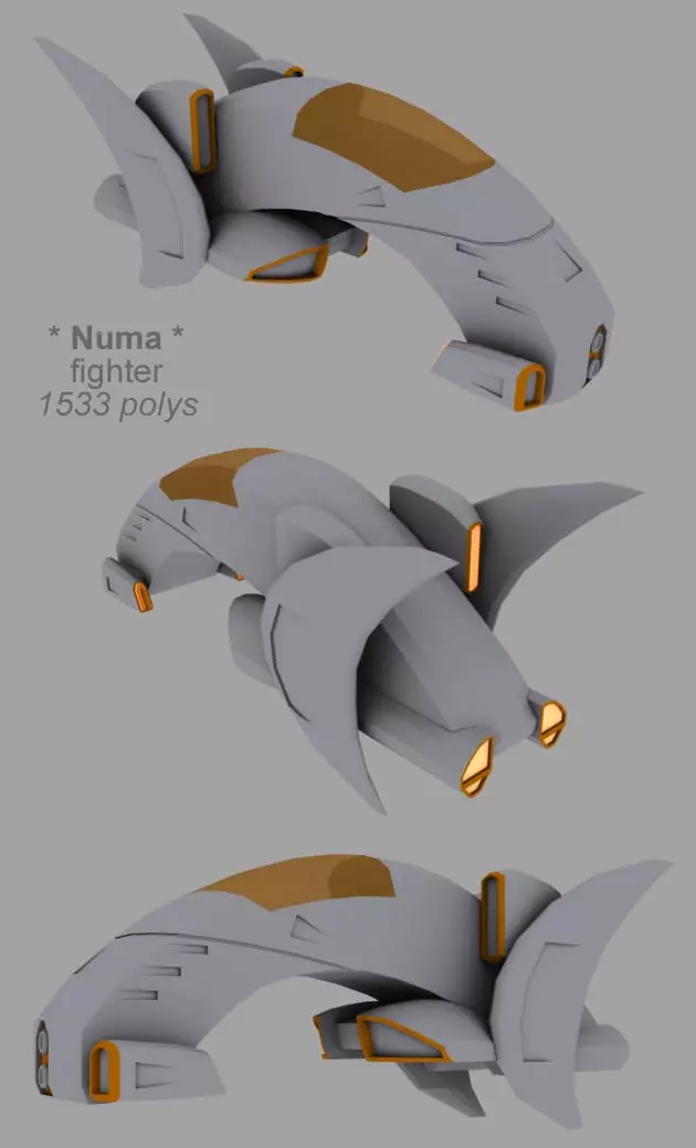 Numa fighter Free 3D model