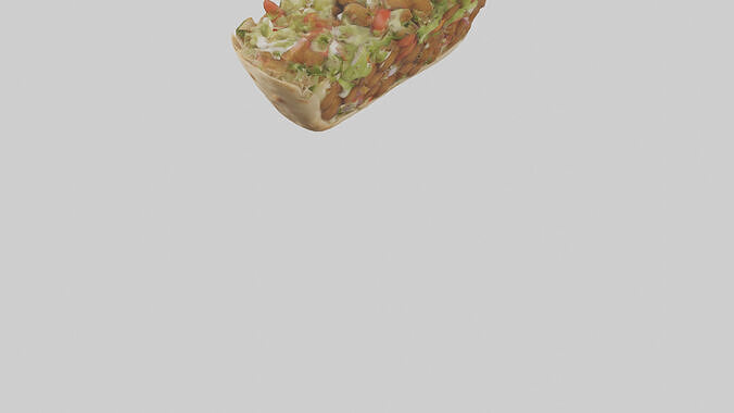 Falafel gyro model Low-poly 3D model 4