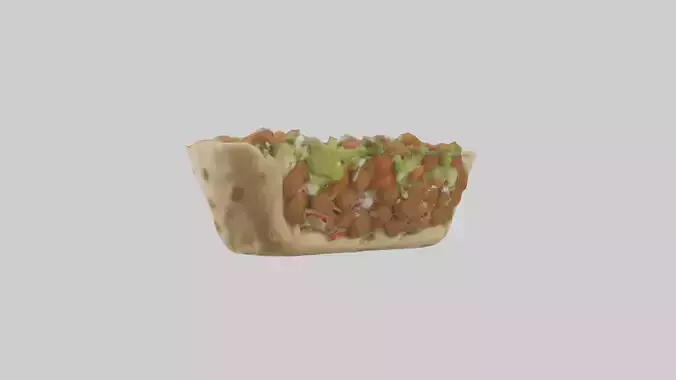 Falafel gyro model Low-poly 3D model
