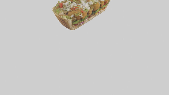 Falafel gyro model Low-poly 3D model 7