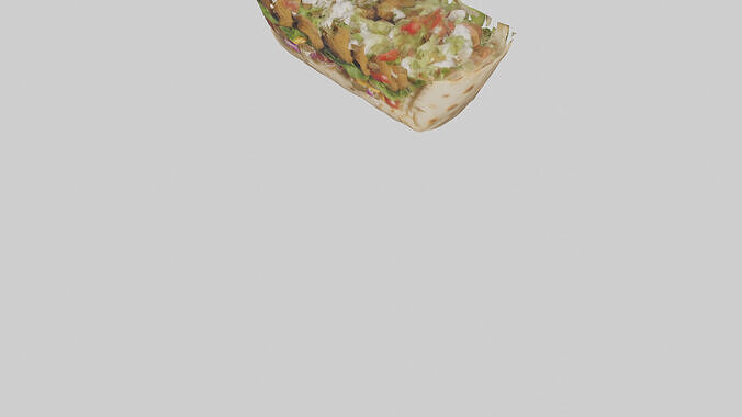 Falafel gyro model Low-poly 3D model 6