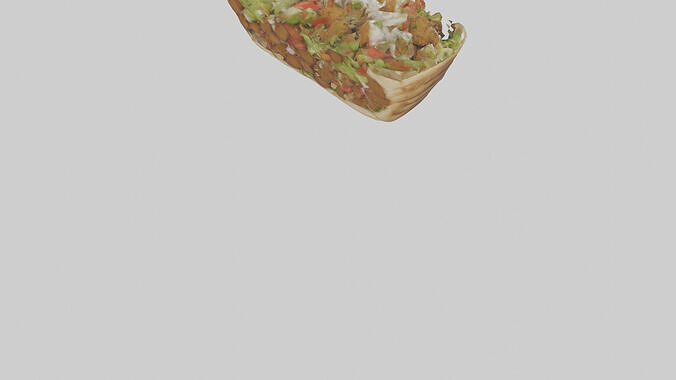 Falafel gyro model Low-poly 3D model 5