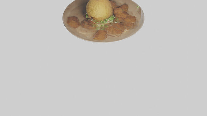 Falafel model Low-poly 3D model 6