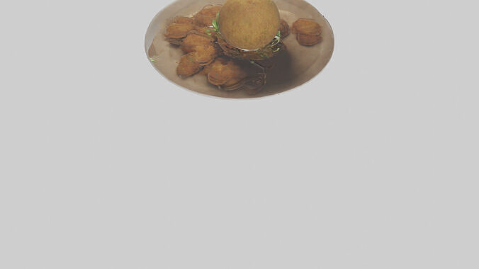 Falafel model Low-poly 3D model 5