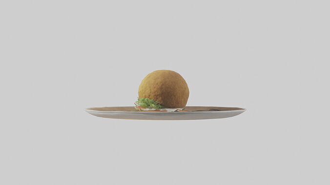 Falafel model Low-poly 3D model 2