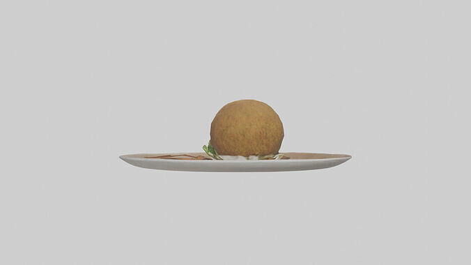 Falafel model Low-poly 3D model 3