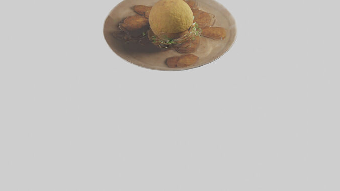 Falafel model Low-poly 3D model 7