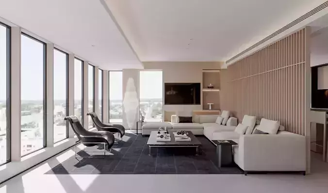 Apartment interior scenes 3D model