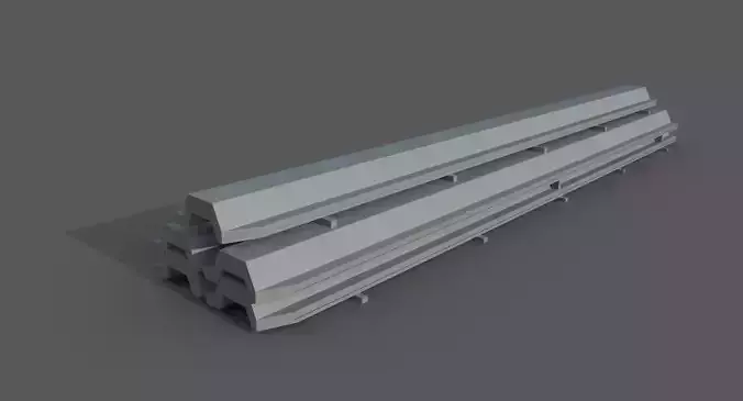 Concrete Sheet Pile HO Scale 