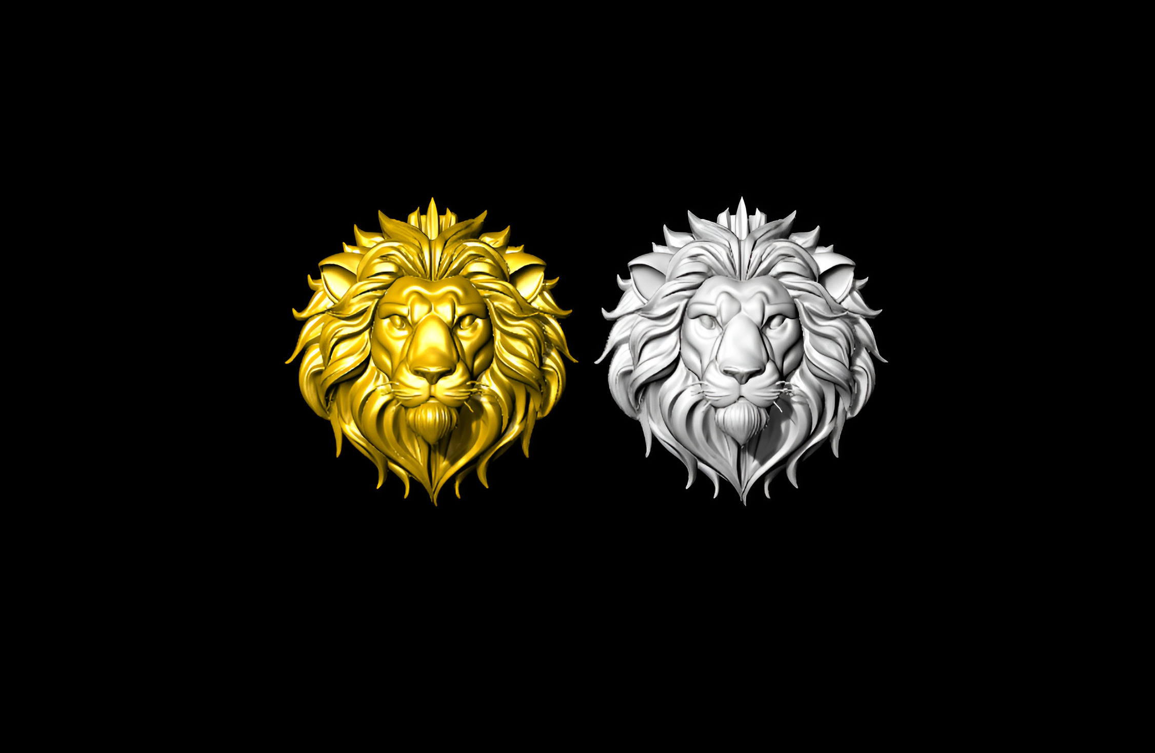 Lion head 3D print model_1