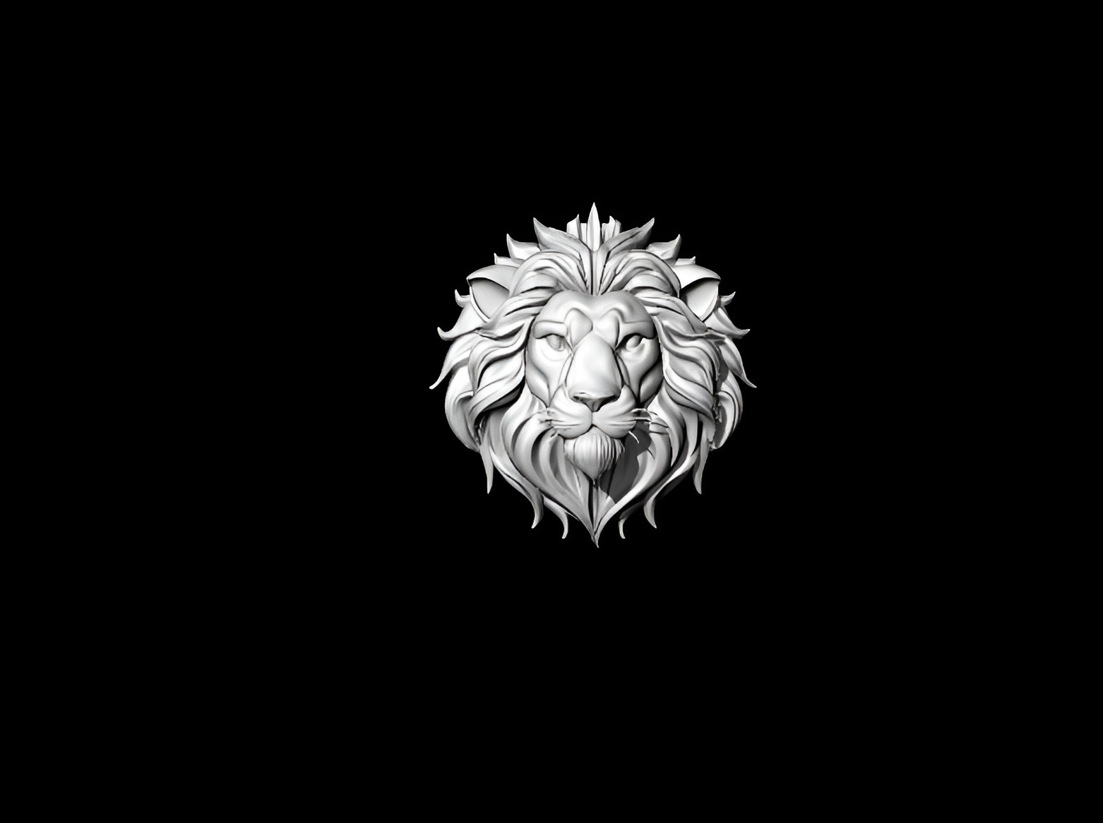 Lion head 3D print model_6