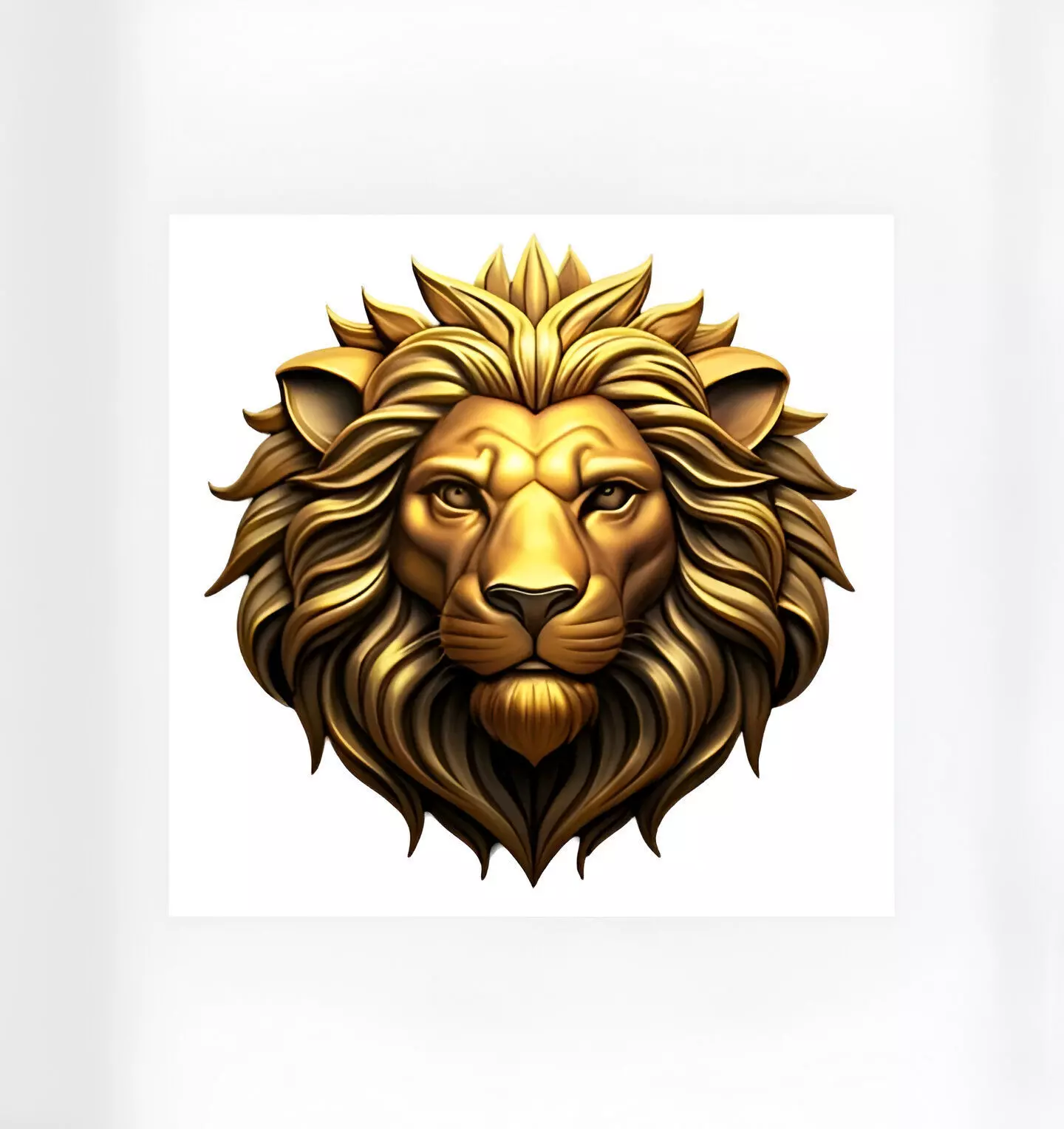 Lion head 3D print model_0