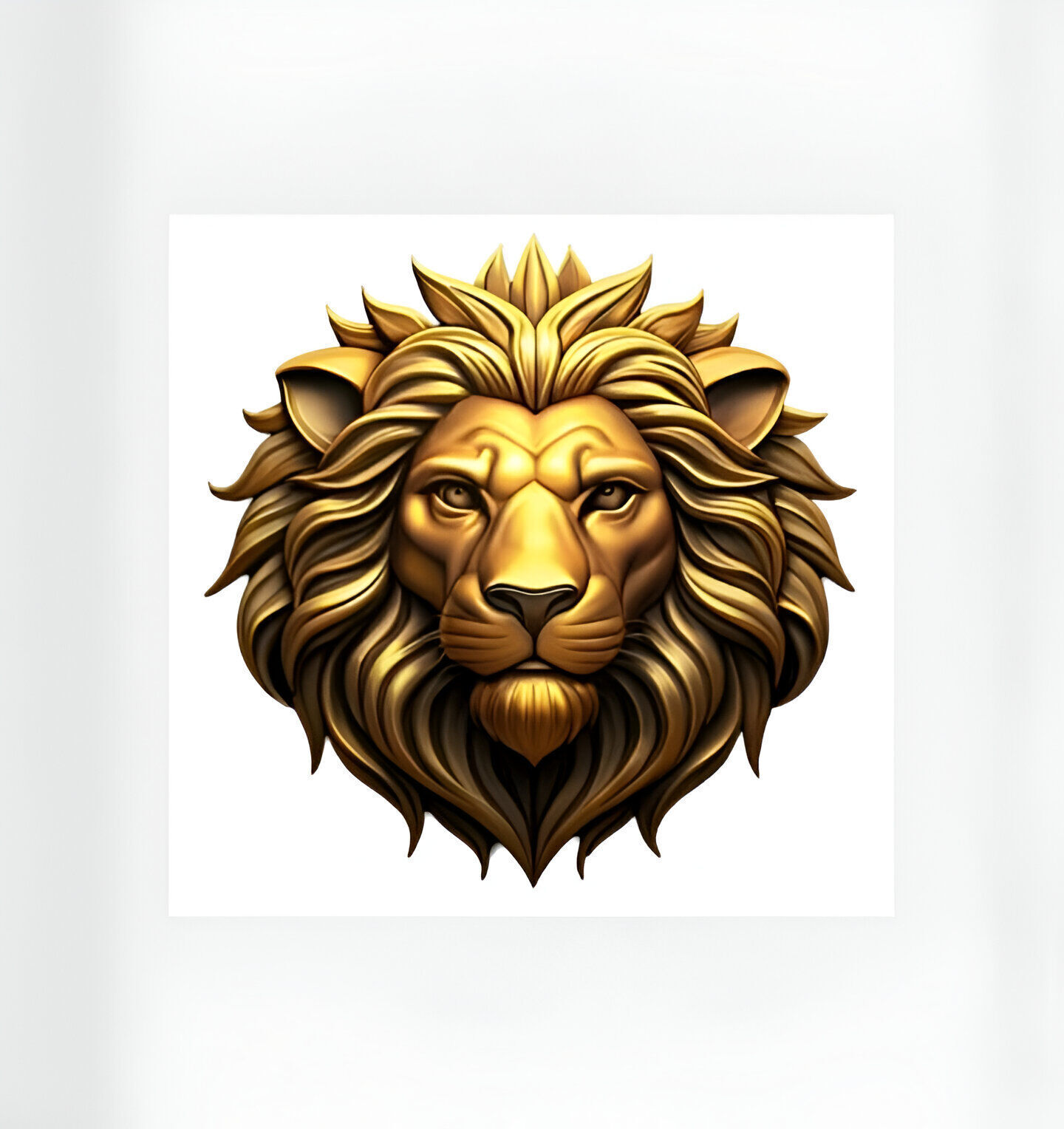 Lion head 3D print model_7