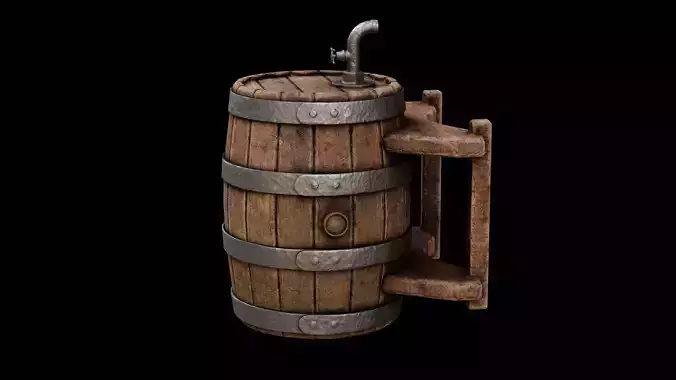 Wooden Barrel Game Ready