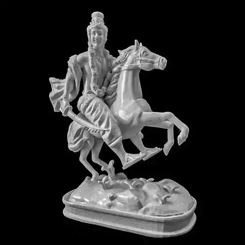 Warrior King on Horse STL 3D print model