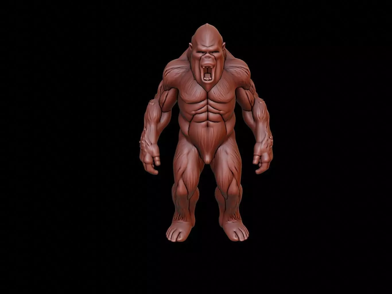 Bigfoot Figure 3D print model_0
